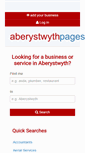 Mobile Screenshot of aberystwythpages.co.uk