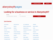 Tablet Screenshot of aberystwythpages.co.uk